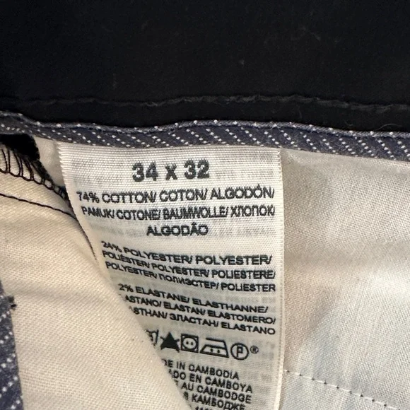 Docker’s 34 x 32 Straight Fit Navy Pants NWOT Dress Pants Business Casual - Picture 3 of 4